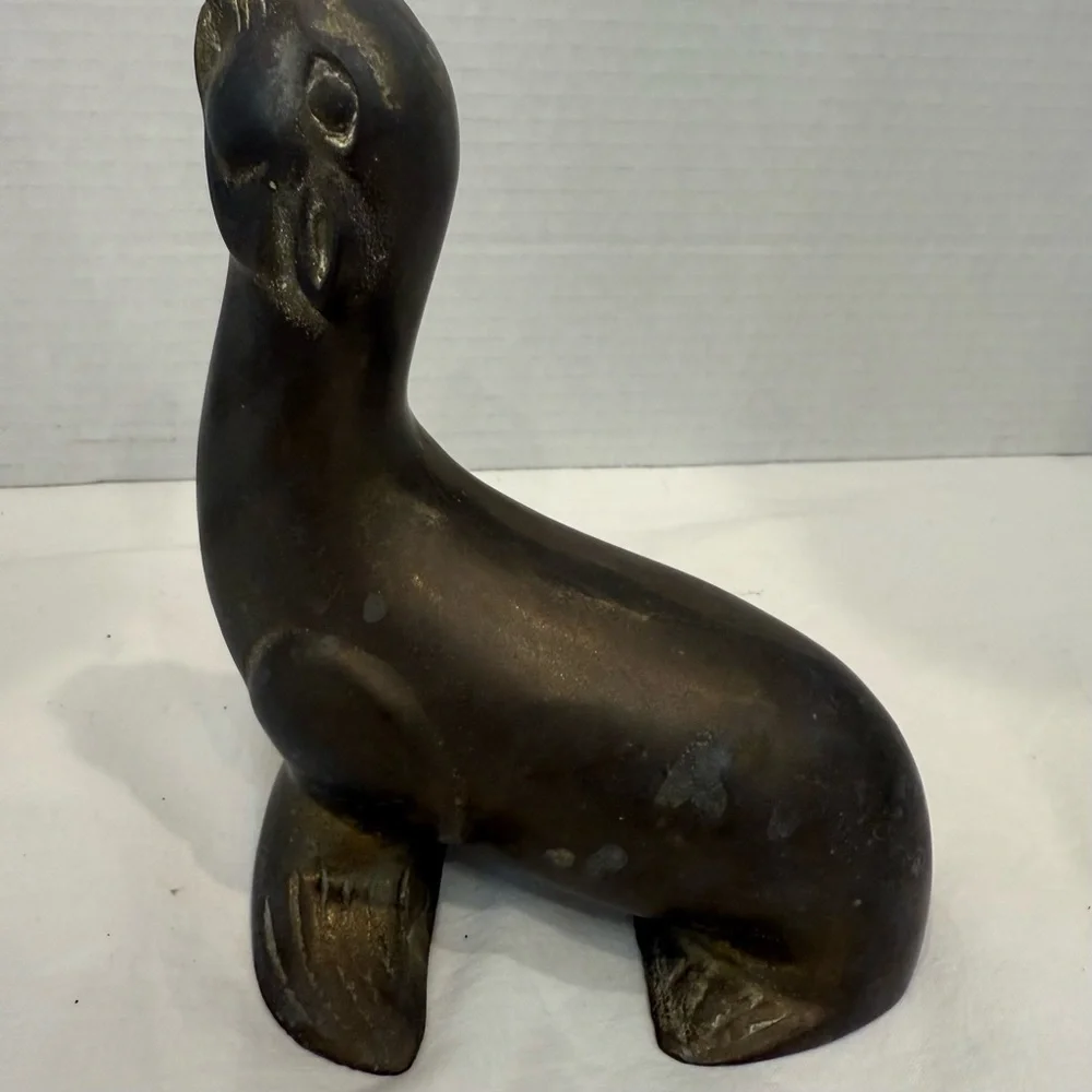 Seal Sea Lion Brass • Vintage Coastal Perfection Heavy Solid - Picture 7 of 10